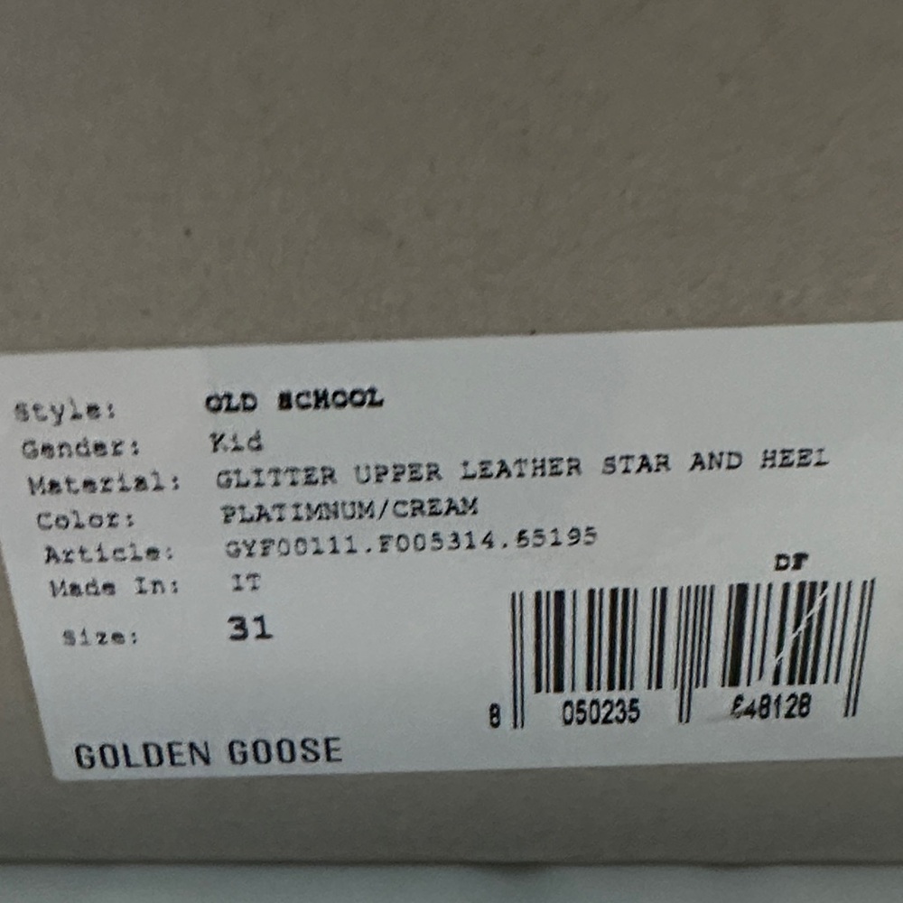 Golden Goose Kids Glitter Velcro Sneakers in Silver - Picture 11 of 11